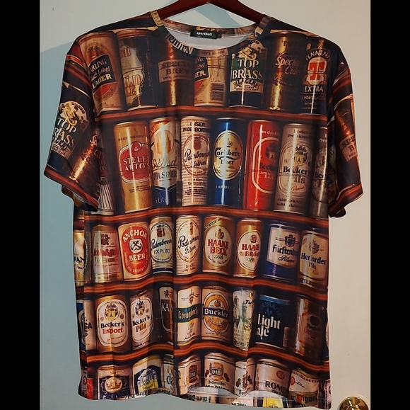 3D Beer Can Printed Tshirt, 3XL, EUC - Picture 1 of 4